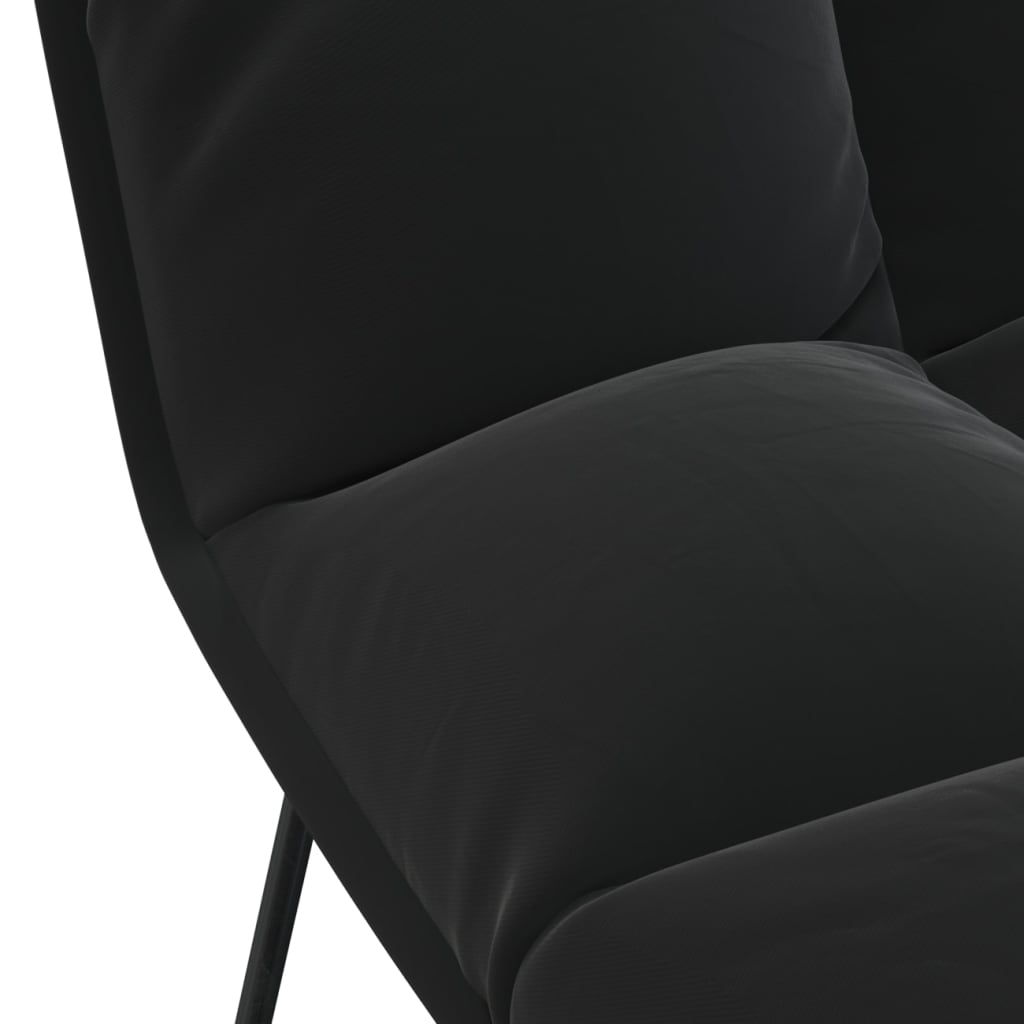 vidaXL Leisure Chair with Metal Frame Black Velvet