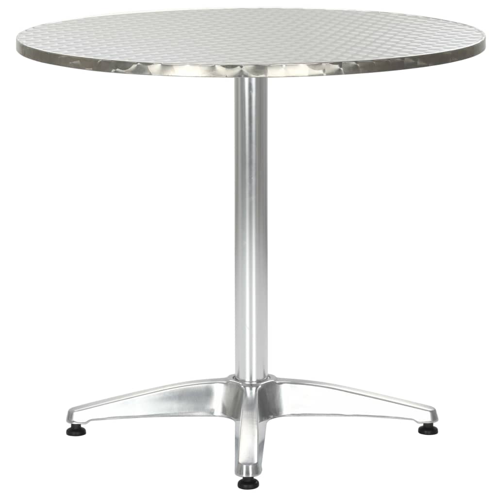 vidaXL Patio Table Silver 31.5"x27.6" Aluminum