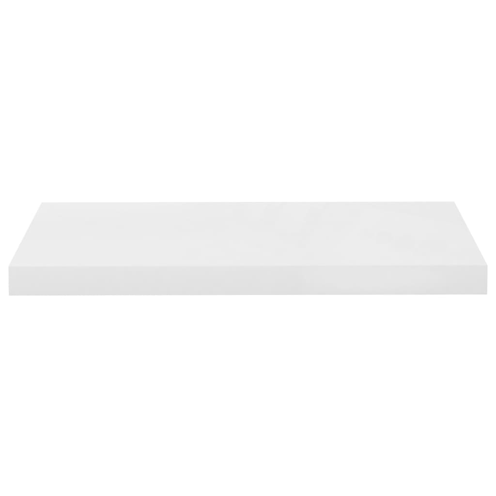 vidaXL Floating Wall Shelf High Gloss White 23.6"x9.3"x1.5" MDF