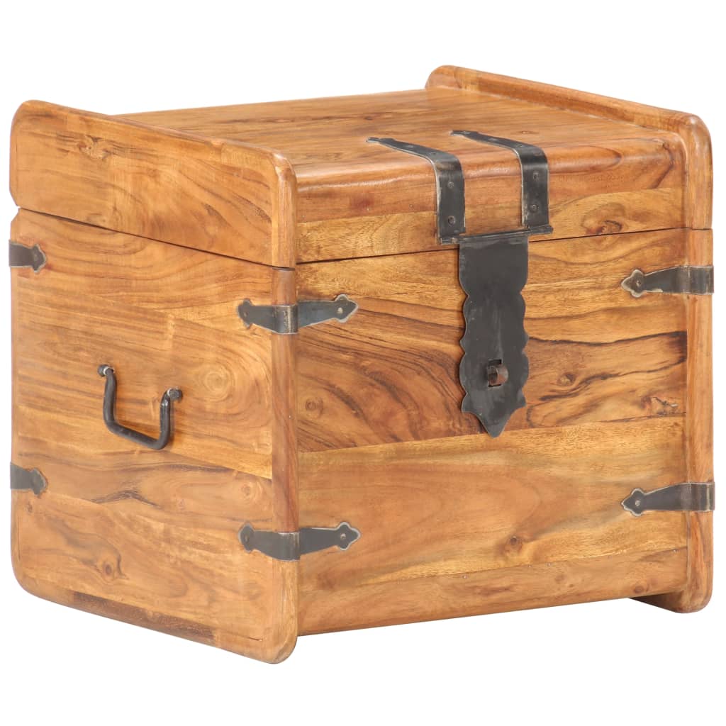 vidaXL Chest 15.7"x15.7"x15.7" Solid Acacia Wood