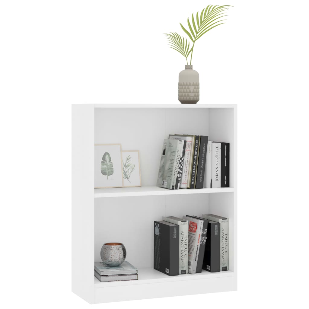 vidaXL Bookshelf White 23.6"x9.4"x29.9" Engineered Wood