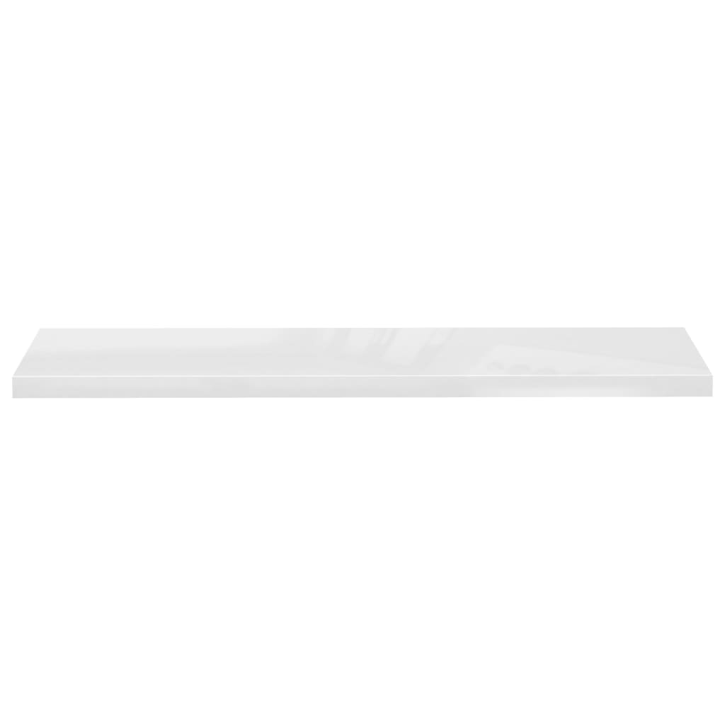 vidaXL Floating Wall Shelf High Gloss White 47.2"x9.3"x1.5" MDF