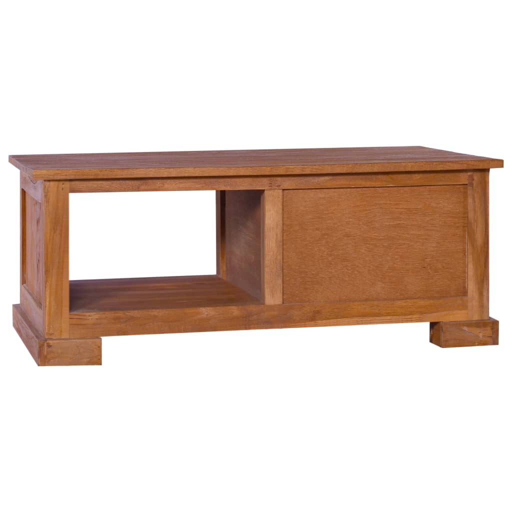 vidaXL TV Cabinet 35.4"x19.7"x14.6" Solid Teak Wood
