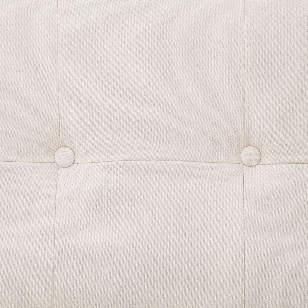 vidaXL Sofa Bed with Armrest Cream Fabric