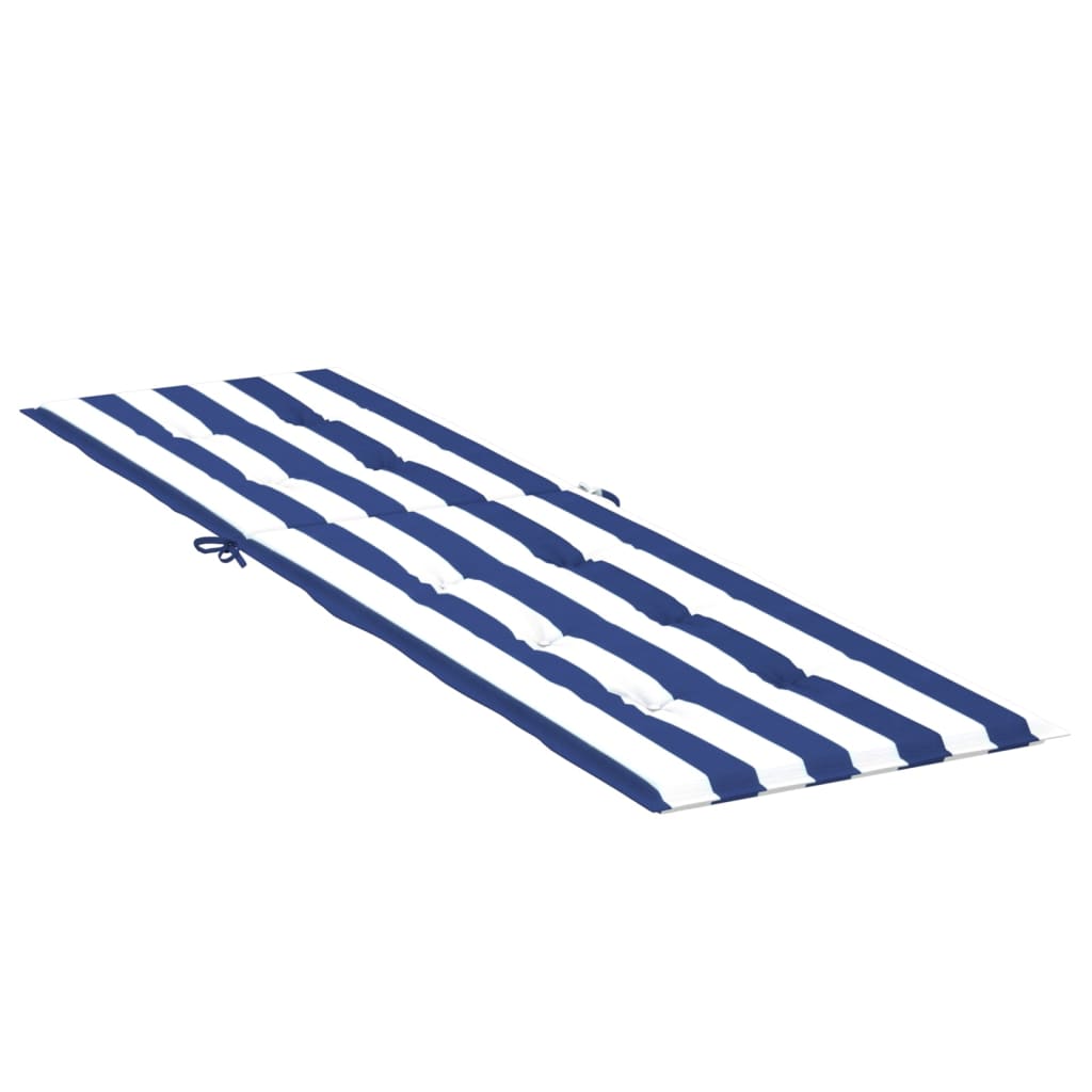 vidaXL Deck Chair Cushion Blue&White Stripe Oxford Fabric
