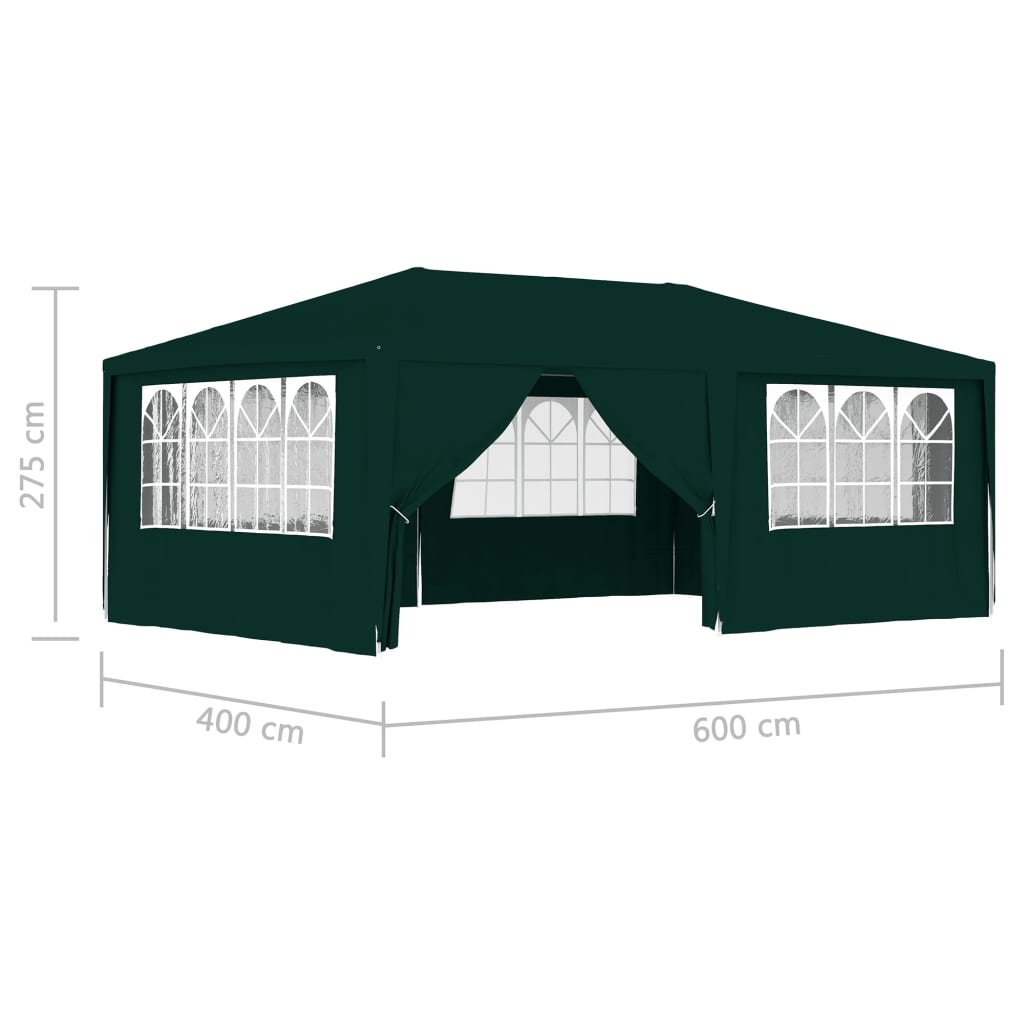 vidaXL Professional Party Tent with Side Walls 13.1'x19.7' Green 0.3 oz/ft²