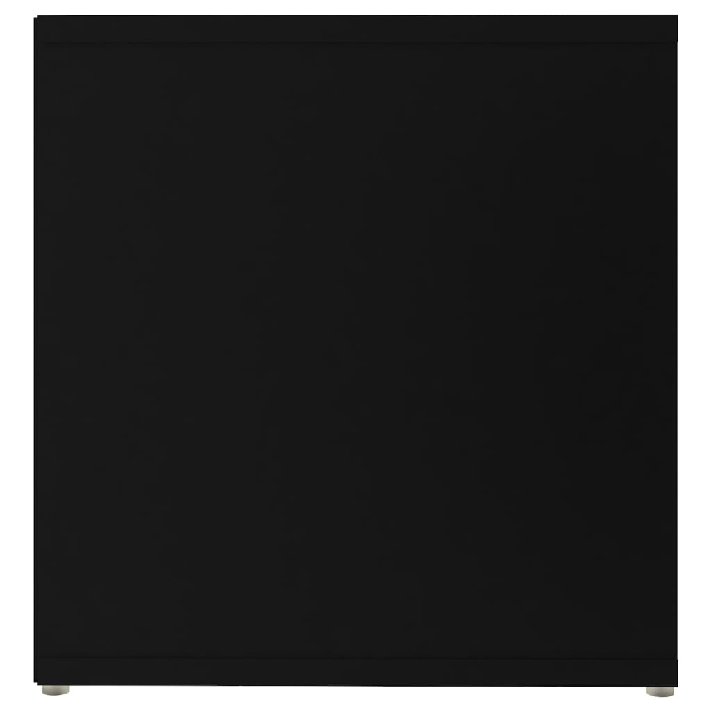 vidaXL TV Cabinets 2 pcs Black 56.1"x13.8"x14.4" Chipboard