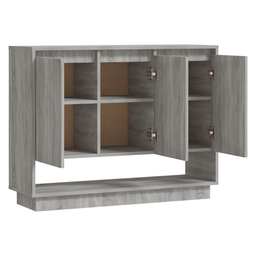 vidaXL Sideboard Gray Sonoma 38.2"x12.2"x29.5" Engineered Wood
