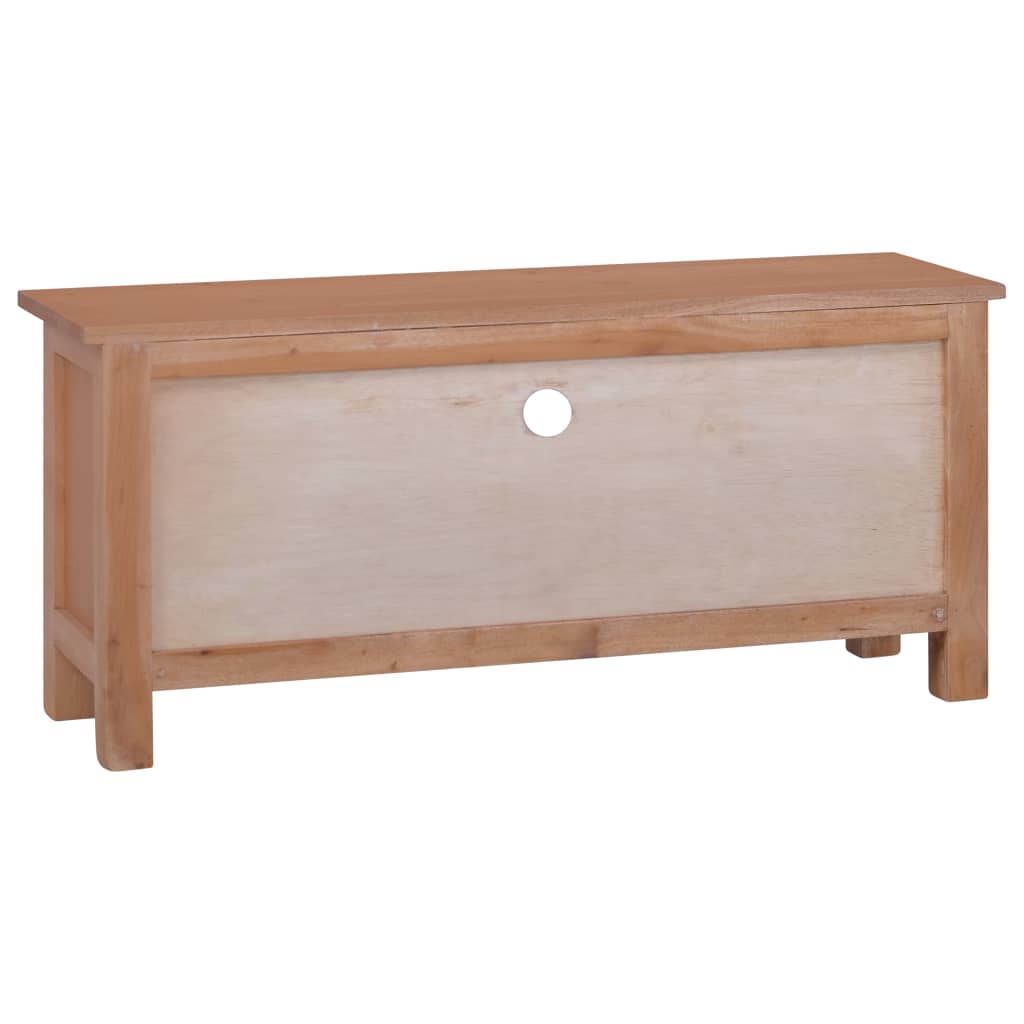 vidaXL TV Cabinet 39.4"x11.8"x17.7" Solid Mahogany Wood