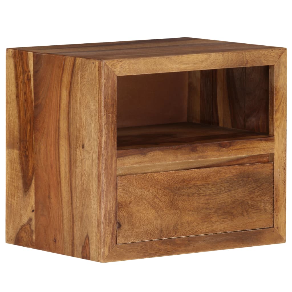 vidaXL Bedside Table Solid Sheesham Wood 15.7"x11.8"x13.7"