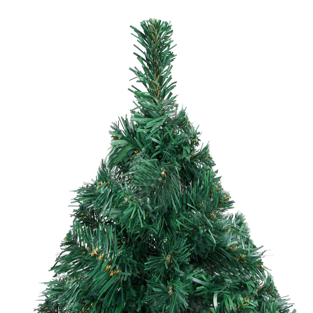 vidaXL Artificial Pre-lit Christmas Tree with Ball Set Green 94.5"