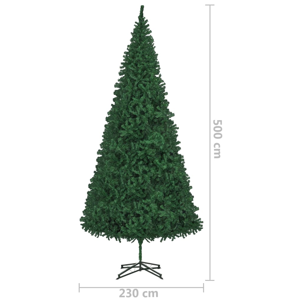 vidaXL Artificial Pre-lit Christmas Tree with Ball Set 196.9" Green