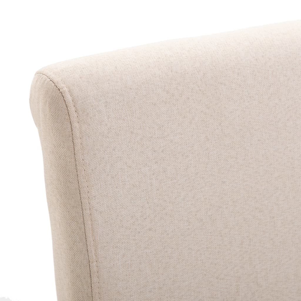 vidaXL Dining Chairs 4 pcs Cream Fabric
