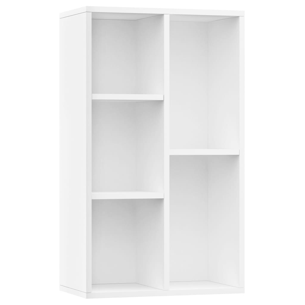 vidaXL Book Cabinet/Sideboard White 19.7"x9.8"x31.5" Engineered Wood