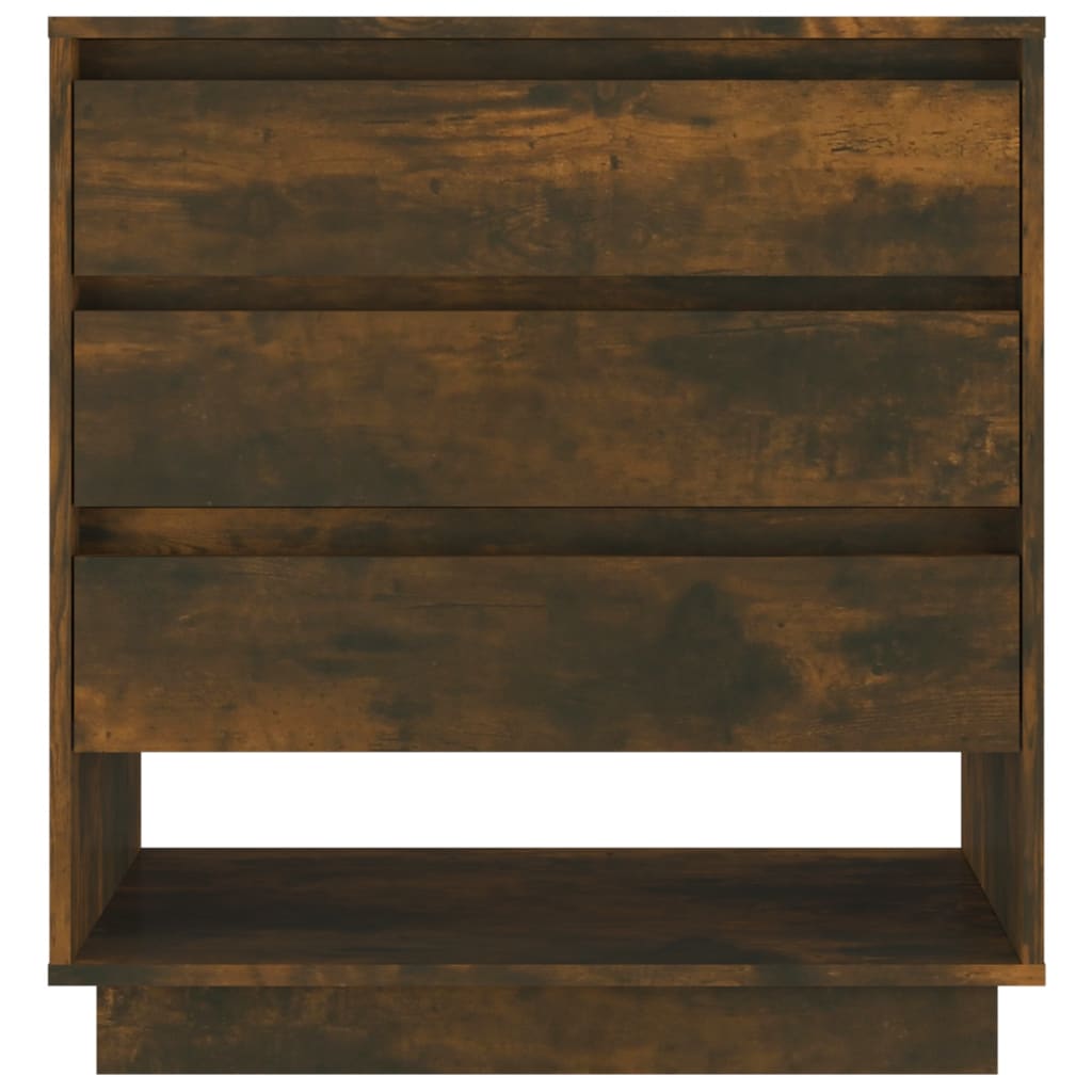 vidaXL Sideboard Smoked Oak 27.6"x16.1"x29.5" Engineered Wood