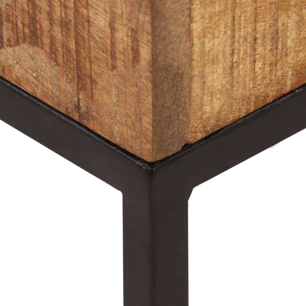 vidaXL Side Table 11.8"x11.8"x13" Rough Mango Wood