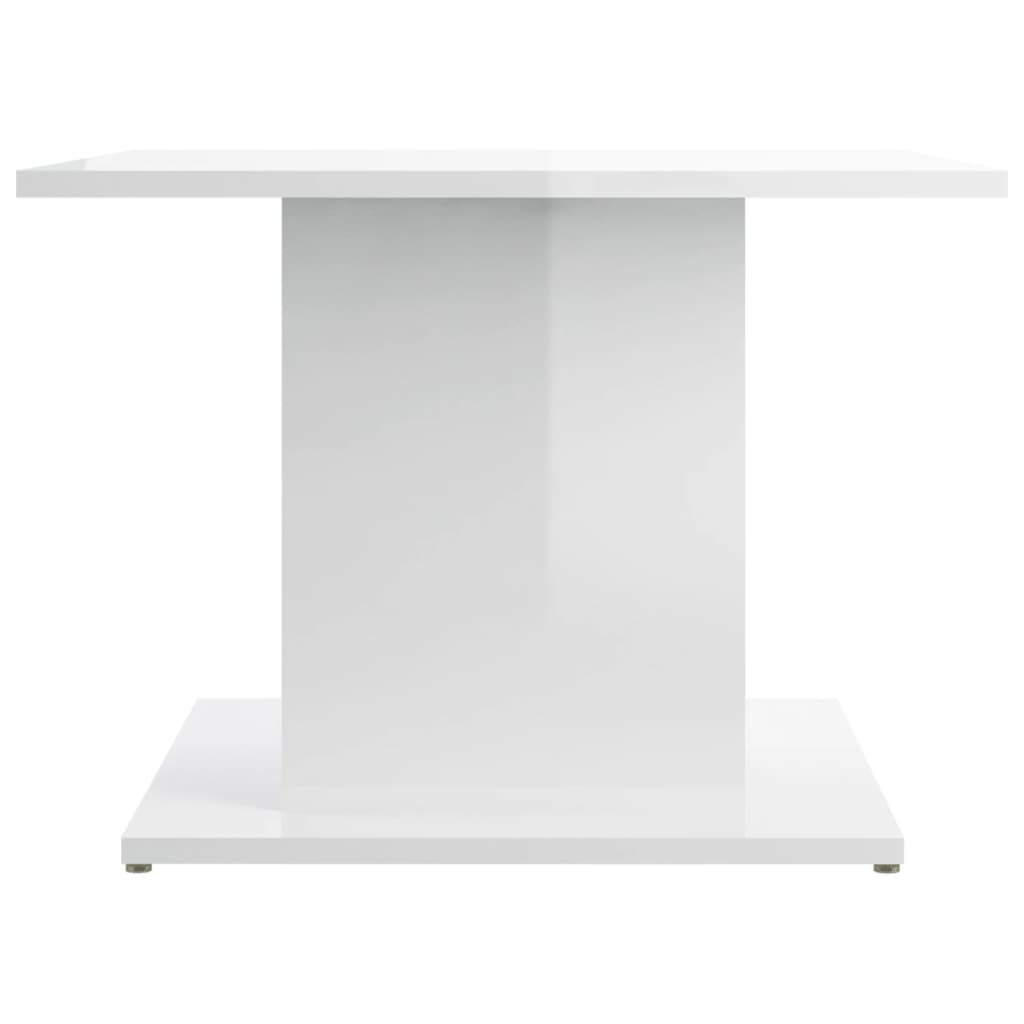 vidaXL Coffee Table High Gloss White 21.9"x21.9"x15.7" Engineered Wood