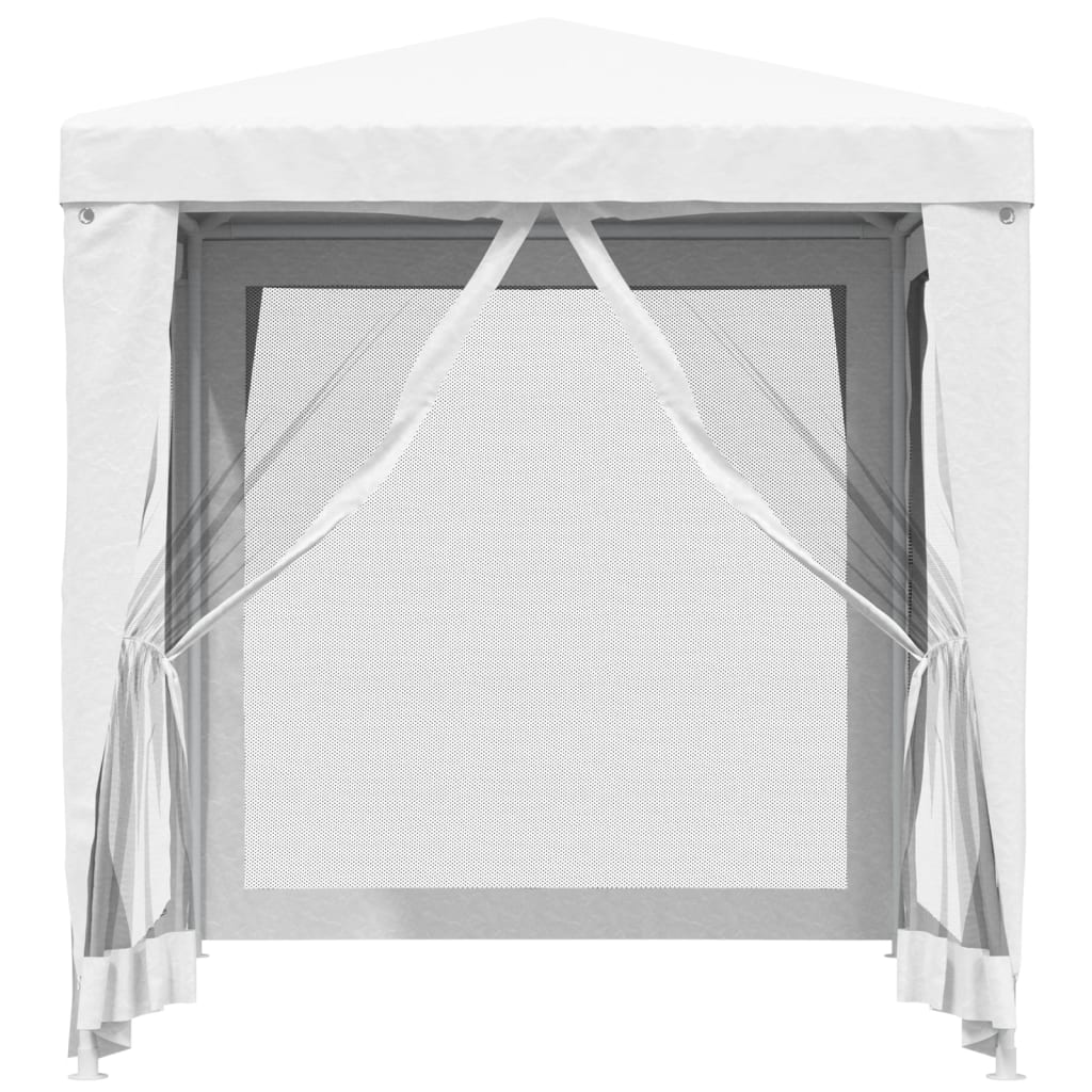 vidaXL Party Tent with 4 Mesh Sidewalls 6.6'x6.6' White
