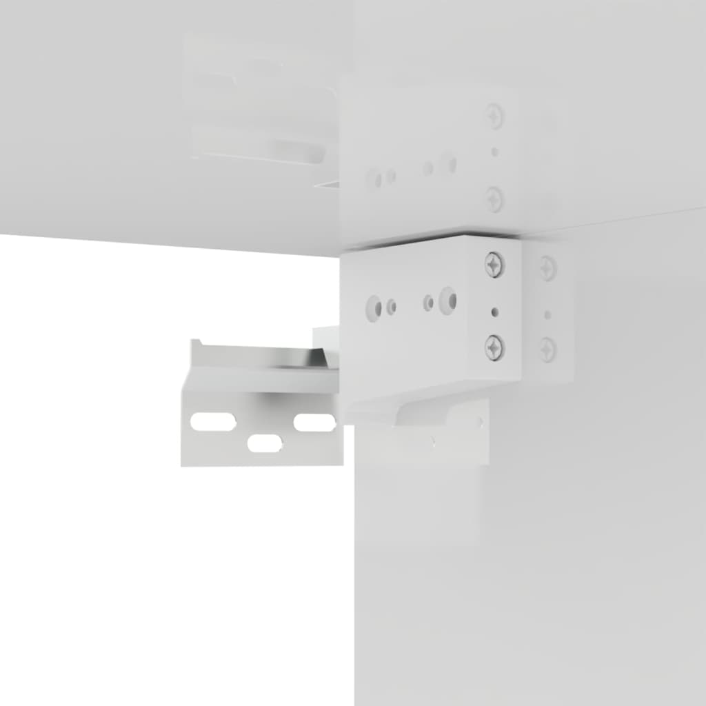 vidaXL TV Cabinet High Gloss White 31.5"x11.8"x11.8" Chipboard