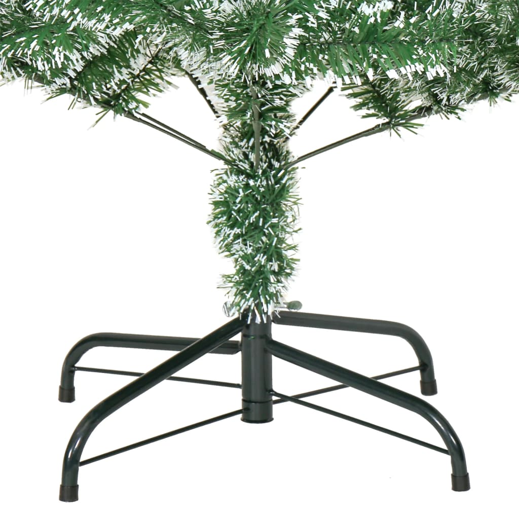 vidaXL Artificial Christmas Tree with Flocked Snow Green 47.2"