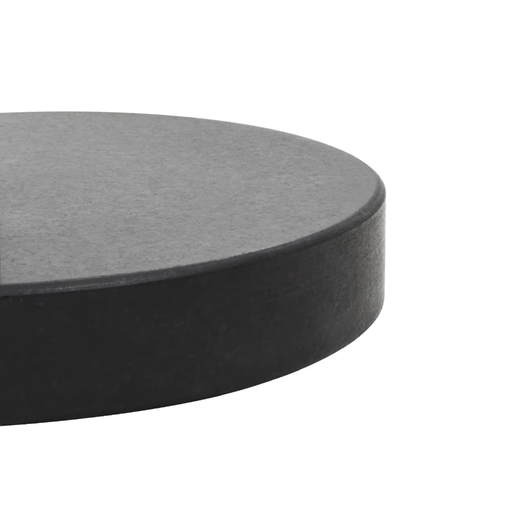 vidaXL Parasol Base Granite 62.8 lb Round Black