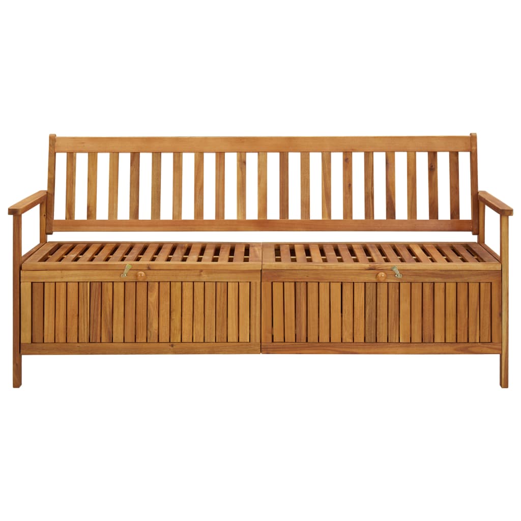 vidaXL Patio Storage Bench 58.3" Solid Acacia Wood
