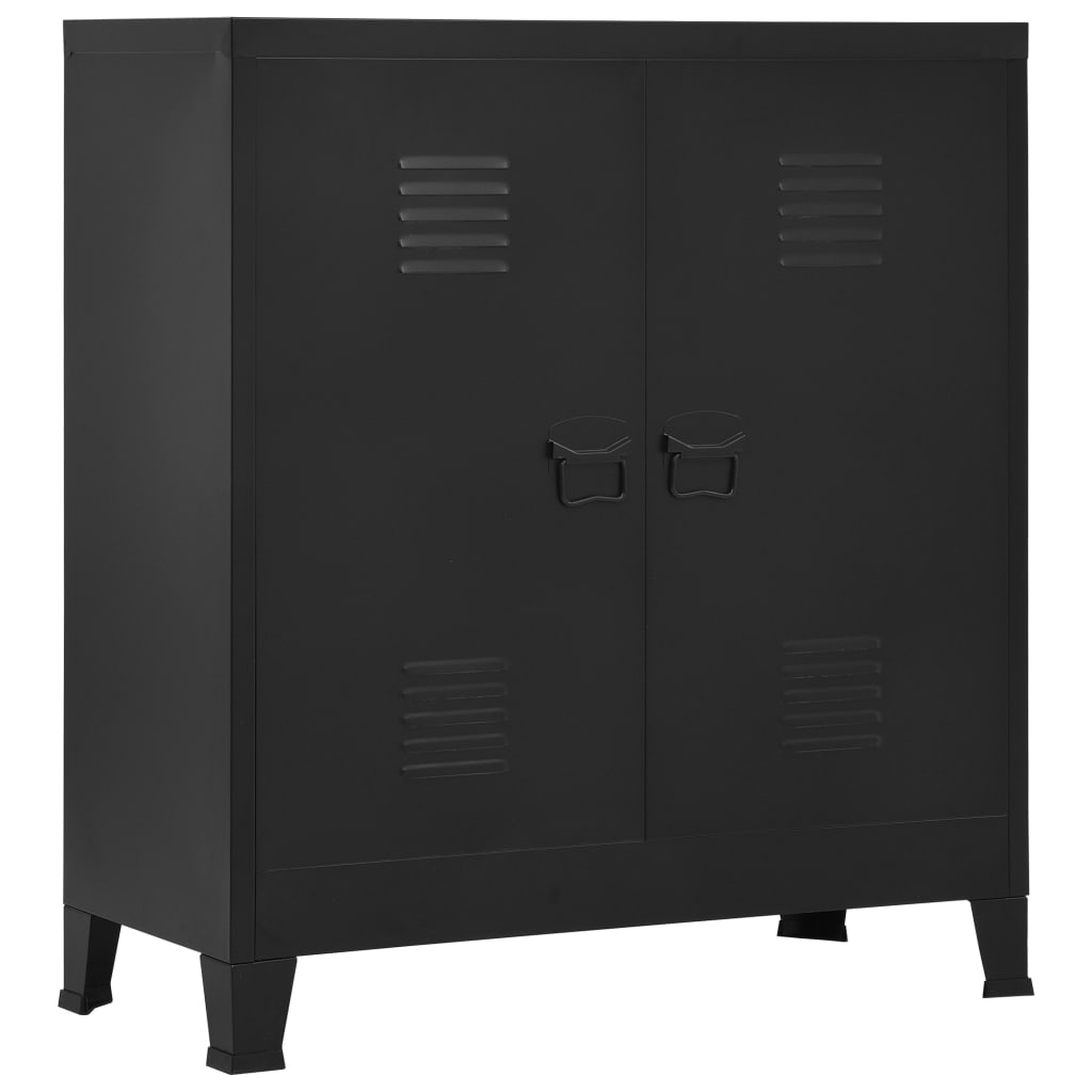 vidaXL Filing Cabinet Industrial Black 35.4"x15.7"x39.4" Steel