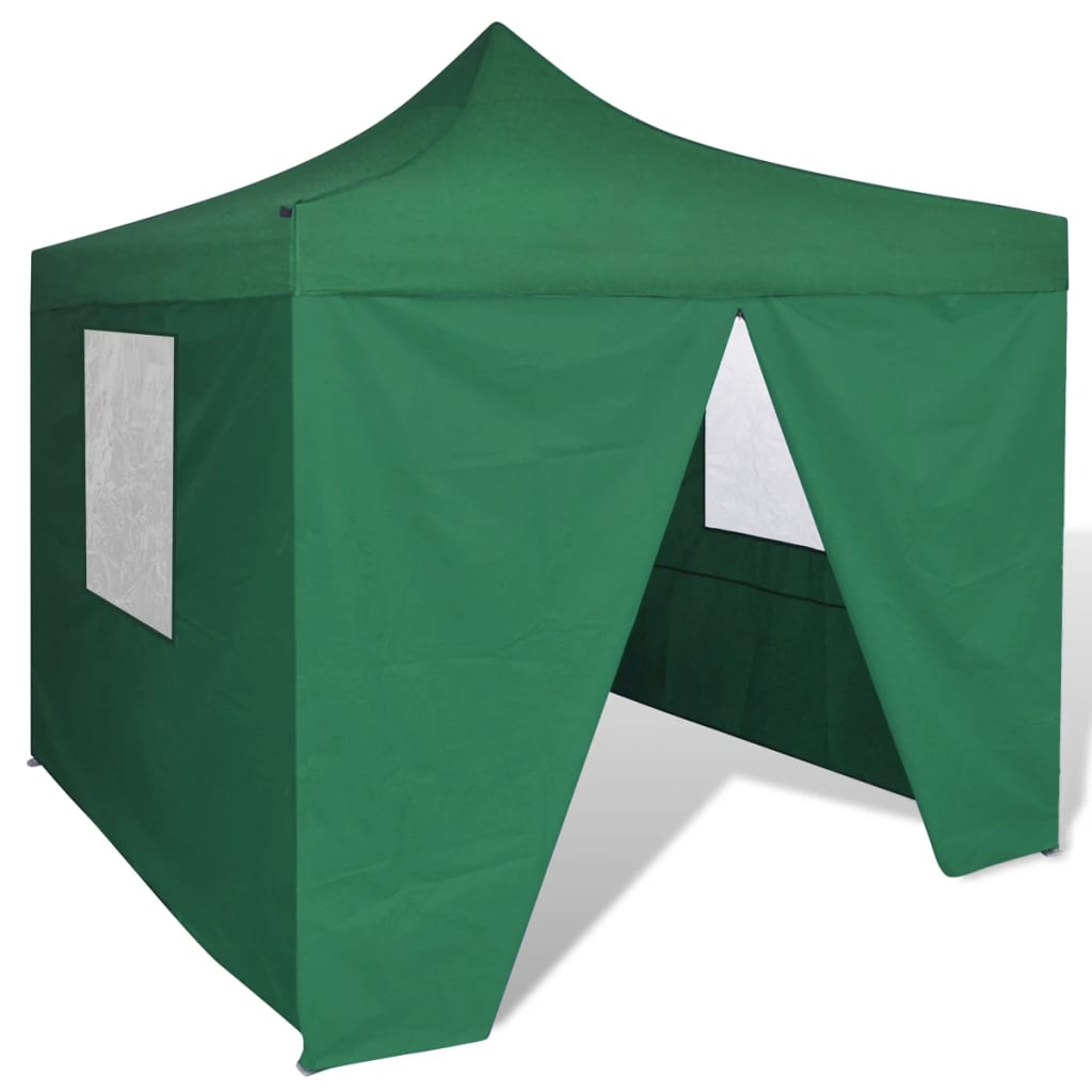 vidaXL Green Foldable Tent 9.8'x9.8' with 4 Walls