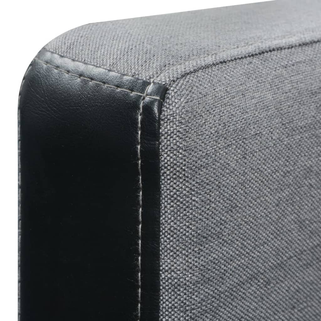 vidaXL L-shaped Sofa Bed Fabric Black and Gray