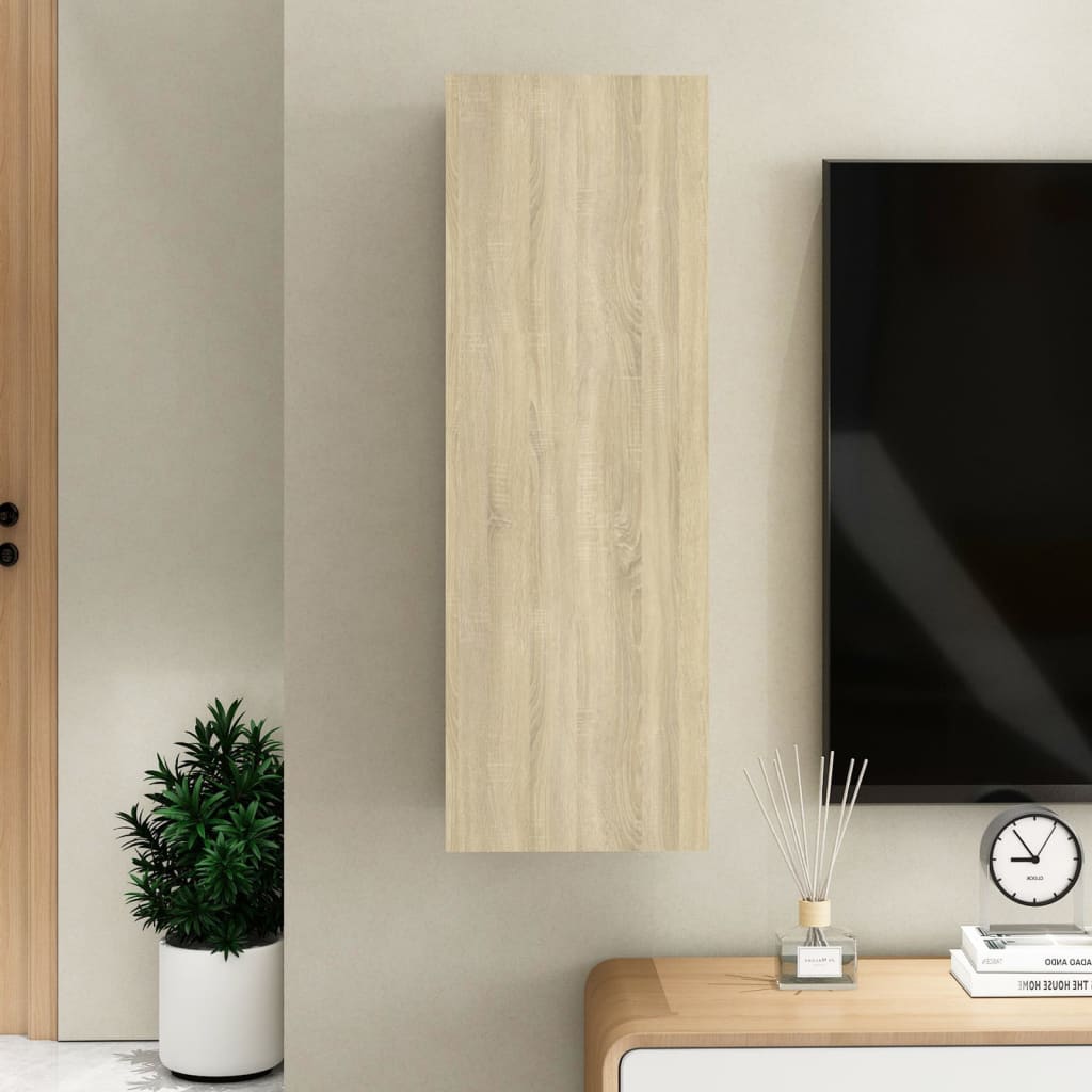 vidaXL TV Cabinet Sonoma Oak 12"x11.8"x35.4" Engineered Wood