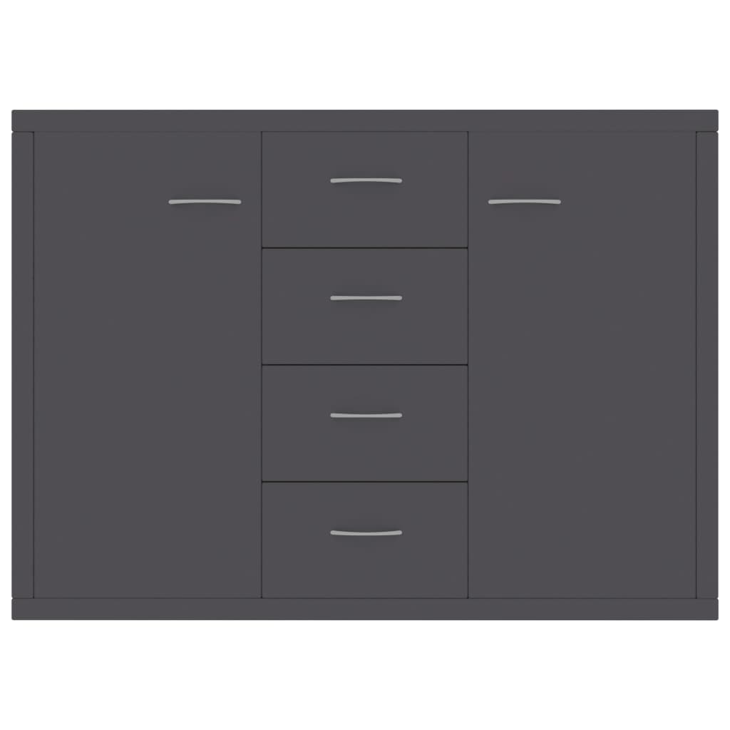 vidaXL Sideboard Gray 34.6"x11.8"x25.6" Engineered Wood