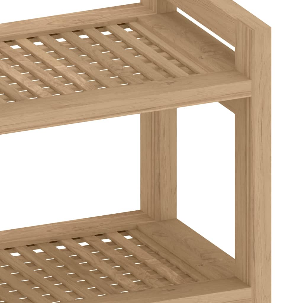 vidaXL Bathroom Side Table 17.7"x11.8"x17.7" Solid Wood Teak