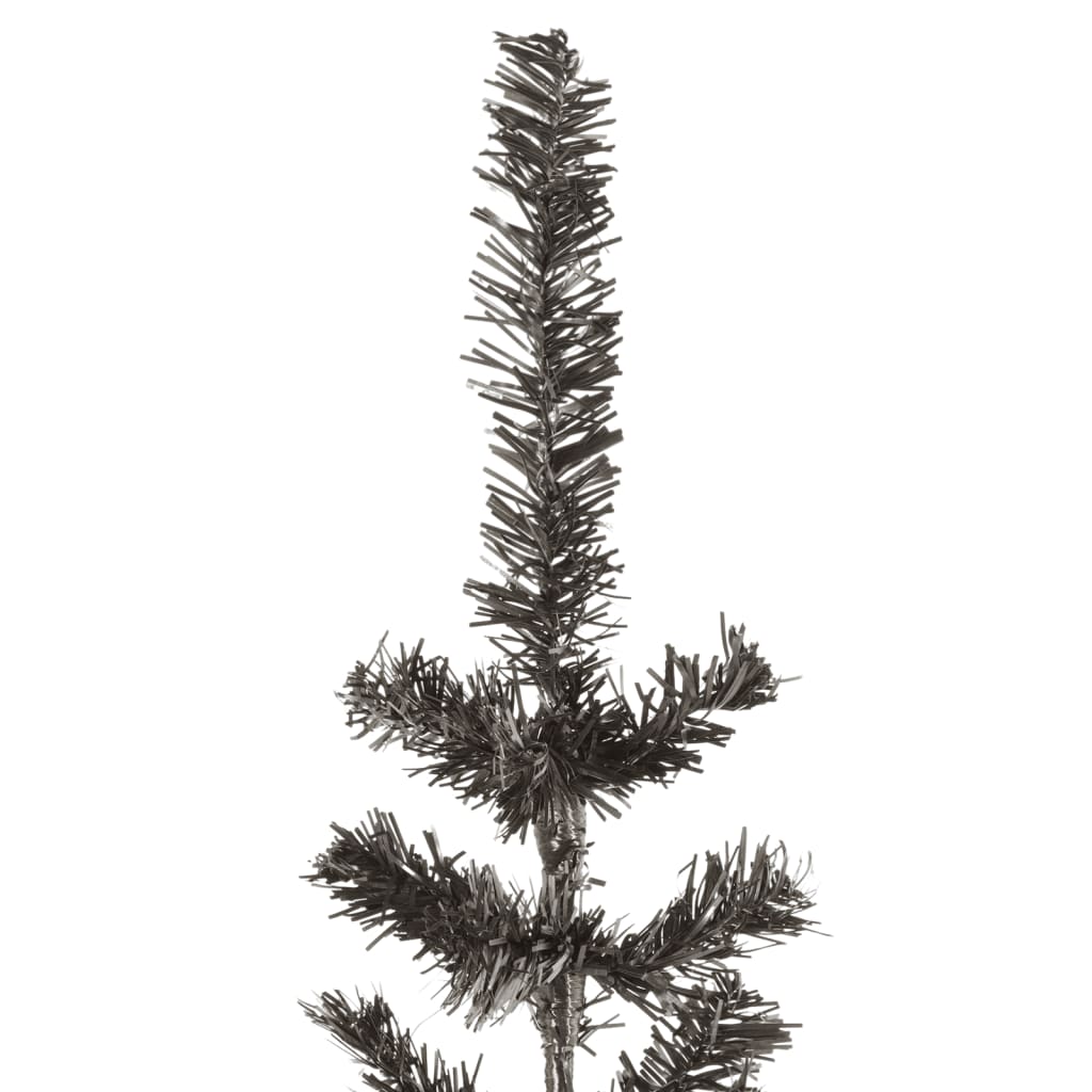 vidaXL Slim Christmas Tree Black 7 ft