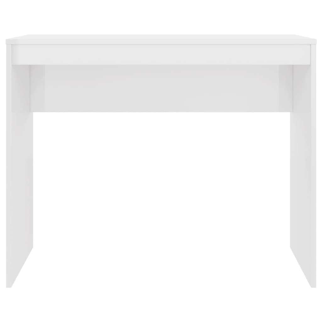 vidaXL Desk High Gloss White 35.4" x 15.7" x 28.3" Engineered Wood