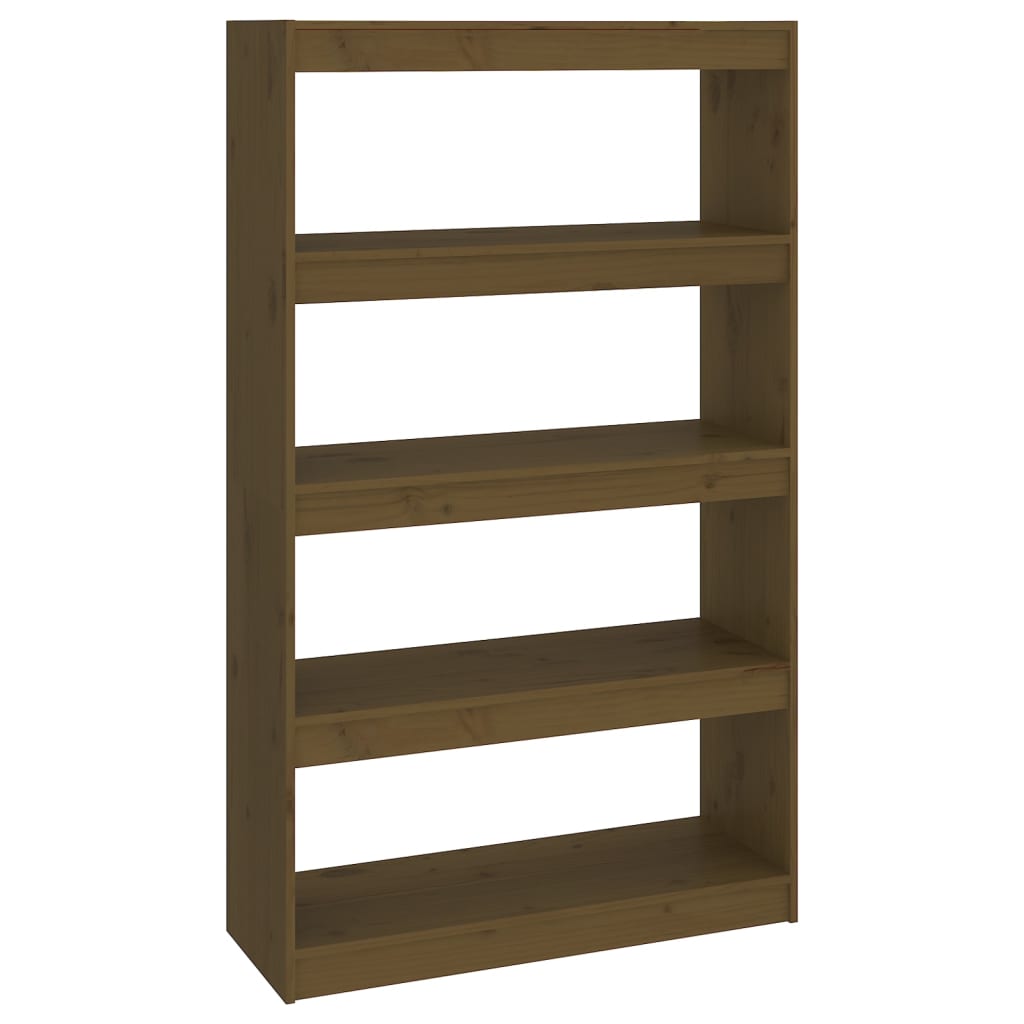 vidaXL Book Cabinet/Room Divider Honey Brown 31.5"x11.8"x53.3" Wood Pine