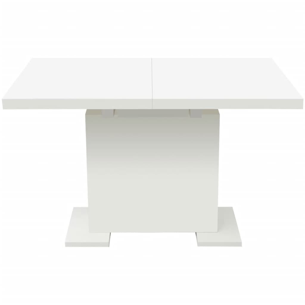vidaXL Extendable Dining Table High Gloss White