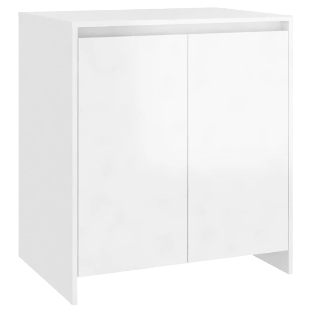 vidaXL 3 Piece Sideboard High Gloss White Engineered Wood