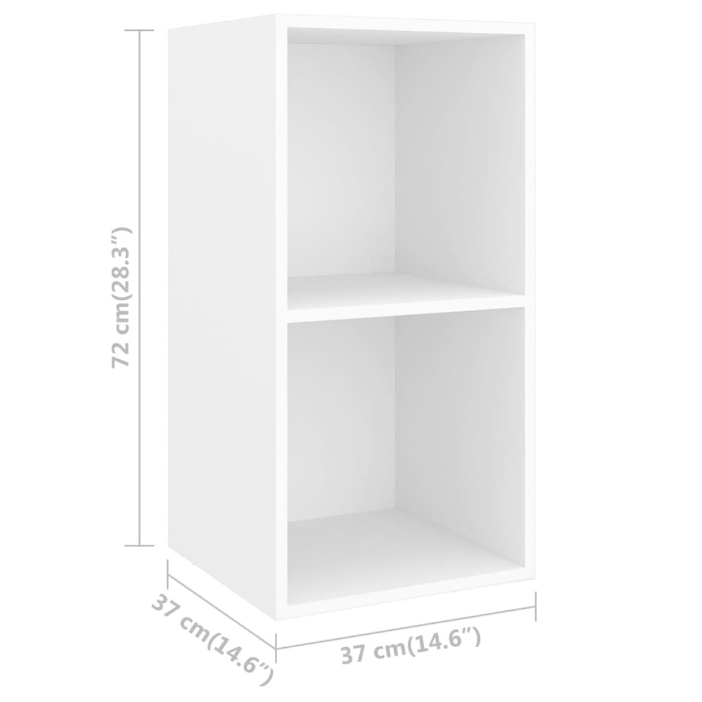 vidaXL Wall-mounted TV Cabinets 4 pcs White Chipboard