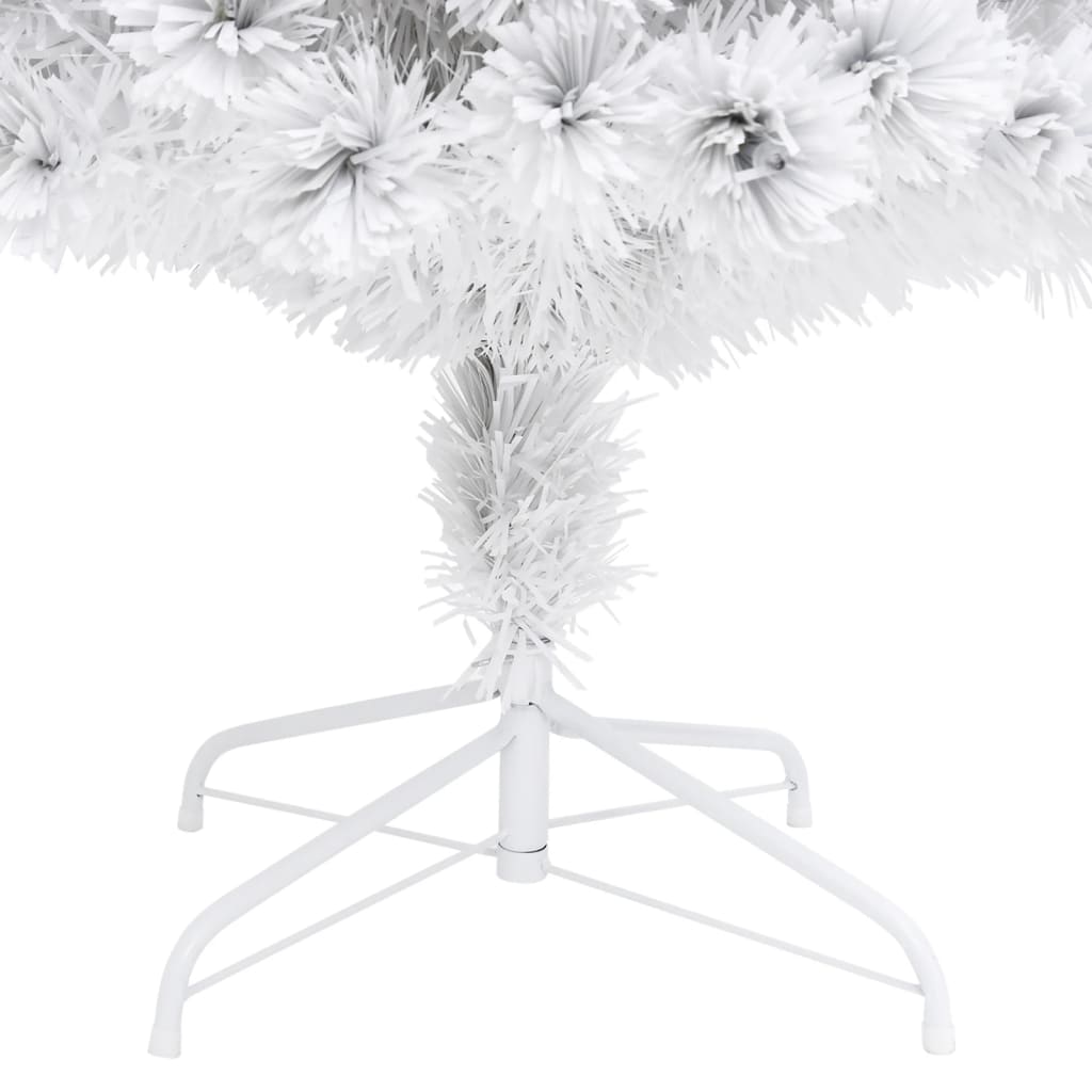 vidaXL Artificial Pre-lit Christmas Tree White 4 ft Fiber Optic