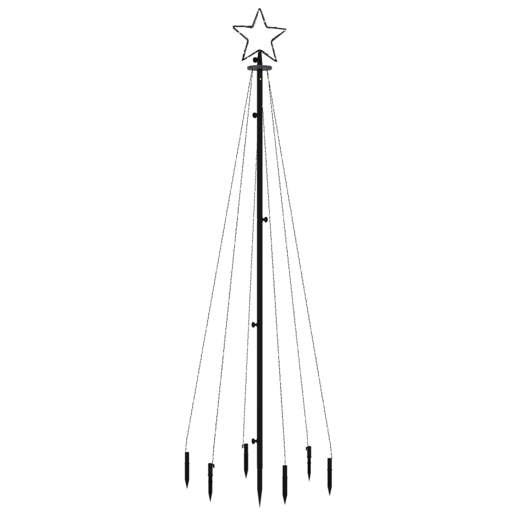 vidaXL Christmas Tree with Spike Blue 108 LEDs 6 ft