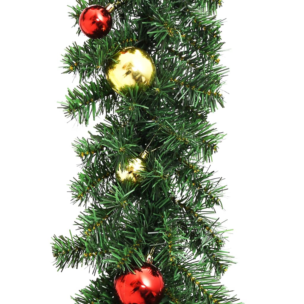 vidaXL Christmas Garland Decorated with Baubles 16.4'