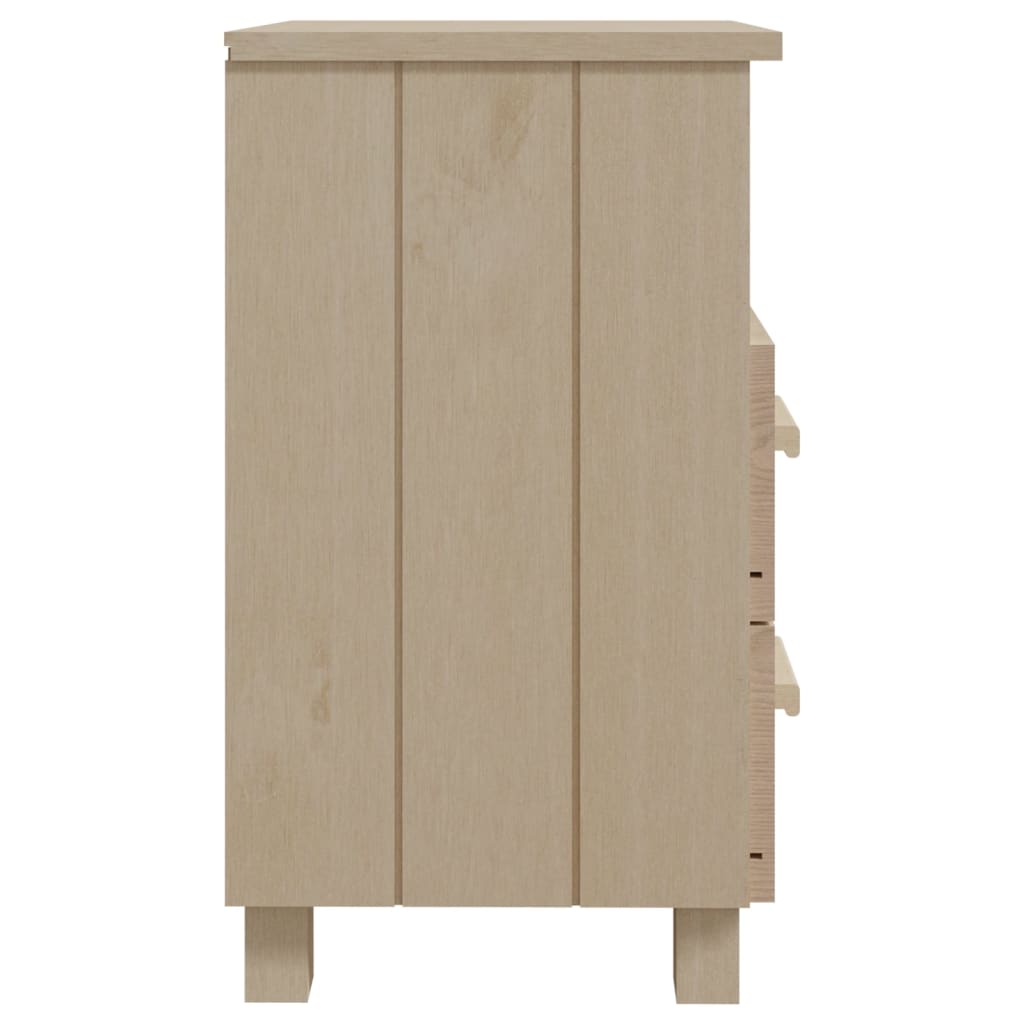 vidaXL Bedside Cabinet Honey Brown 15.7"x13.8"x24.4" Solid Wood Pine