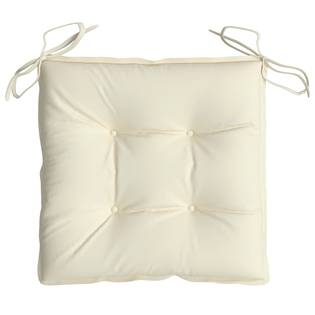 vidaXL Chair Cushions 4 pcs Cream White 15.7"x15.7"x2.8" Oxford Fabric