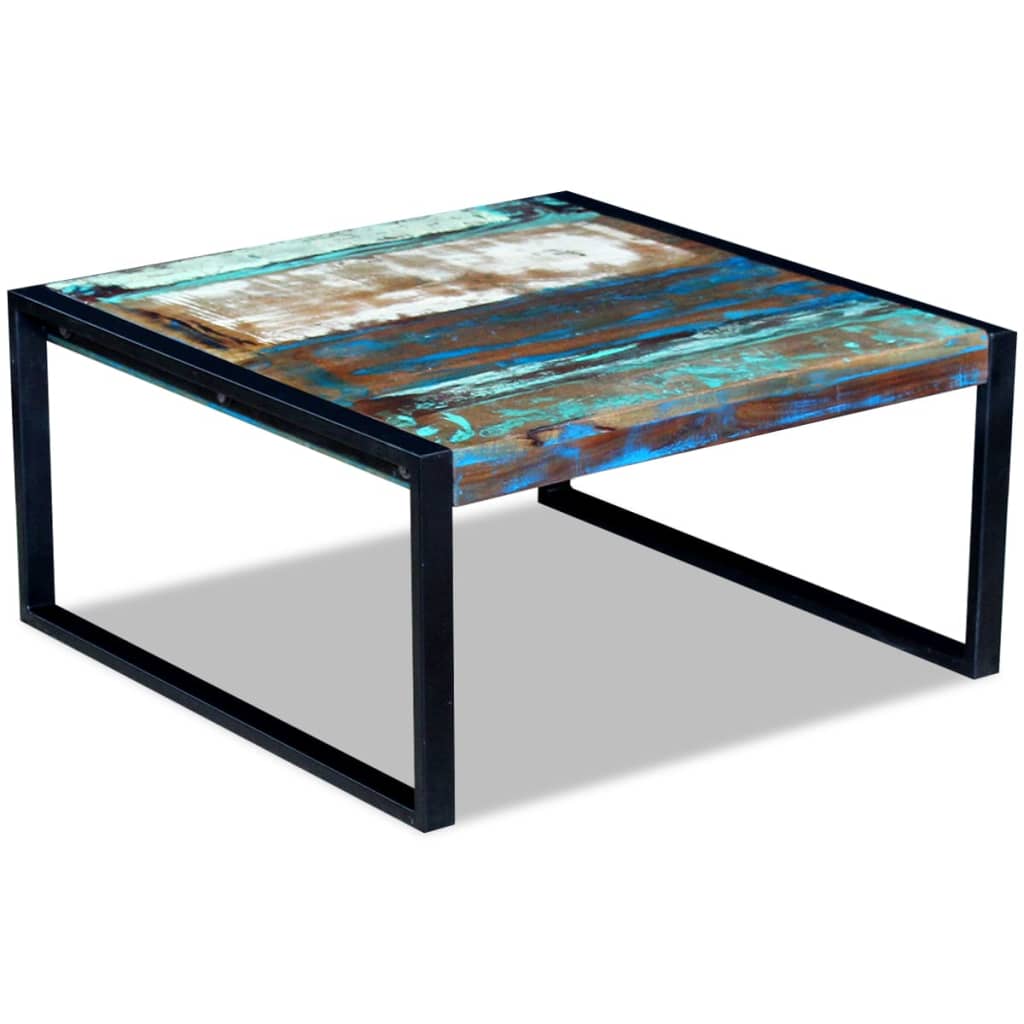 vidaXL Coffee Table Solid Reclaimed Wood 31.5"x31.5"x15.7"