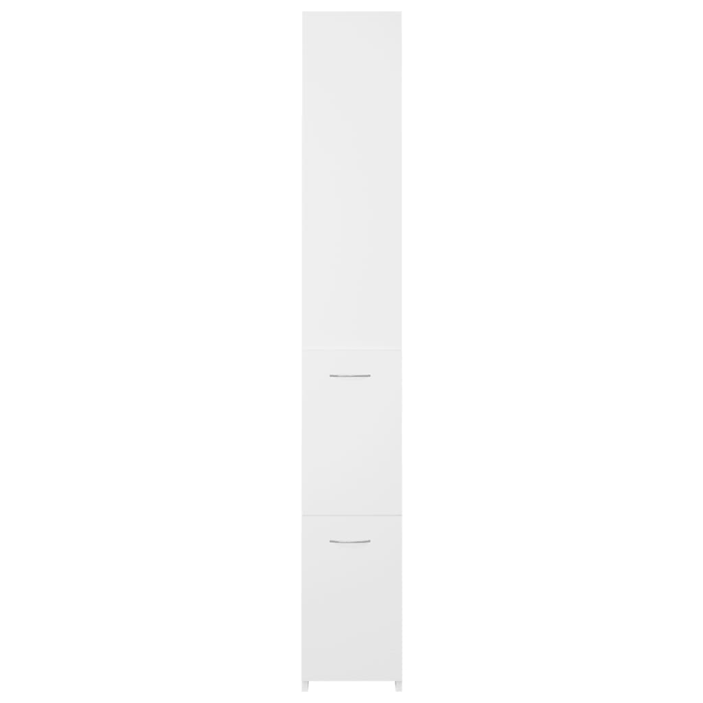 vidaXL Bathroom Cabinet White 9.8"x9.8"x66.9" Engineered Wood