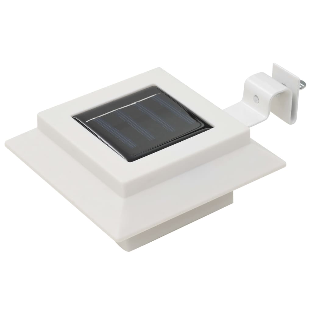 vidaXL Outdoor Solar Lamps 12 pcs LED Square 4.7" White