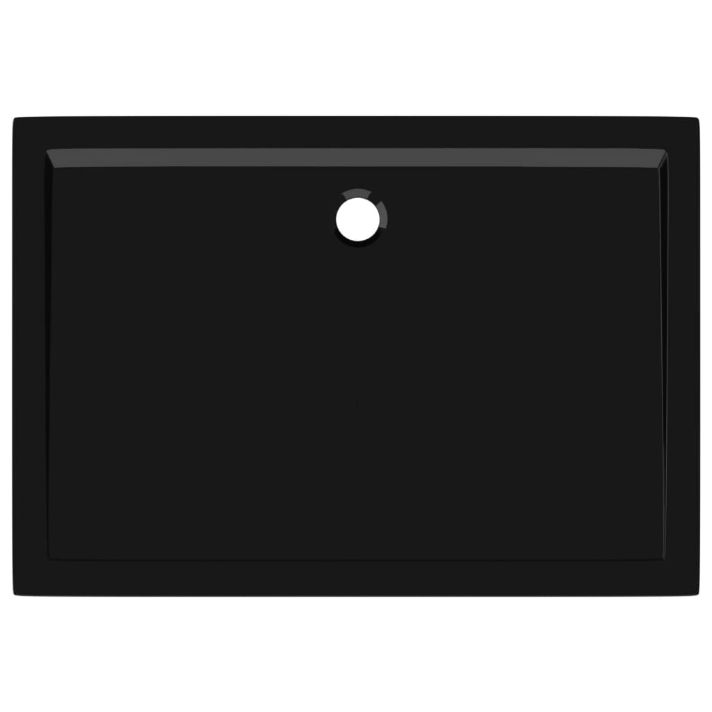 vidaXL Rectangular ABS Shower Base Tray Black 31.5"x43.3"