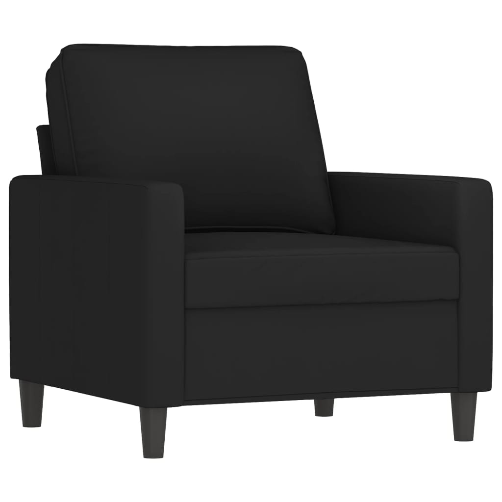 vidaXL 3 Piece Sofa Set with Cushions Black Velvet