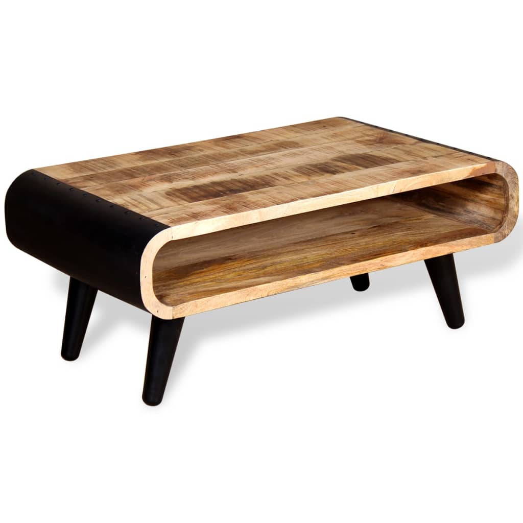 vidaXL Coffee Table Rough Mango Wood 35.4"x21.7"x15.4"