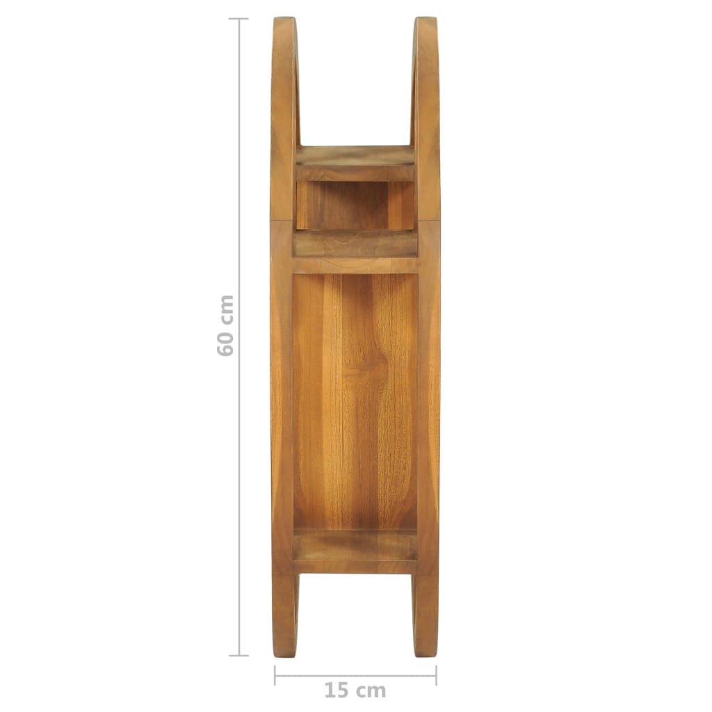 vidaXL Yin Yang Wall Shelf 23.6"x5.9"x23.6" Solid Wood Teak